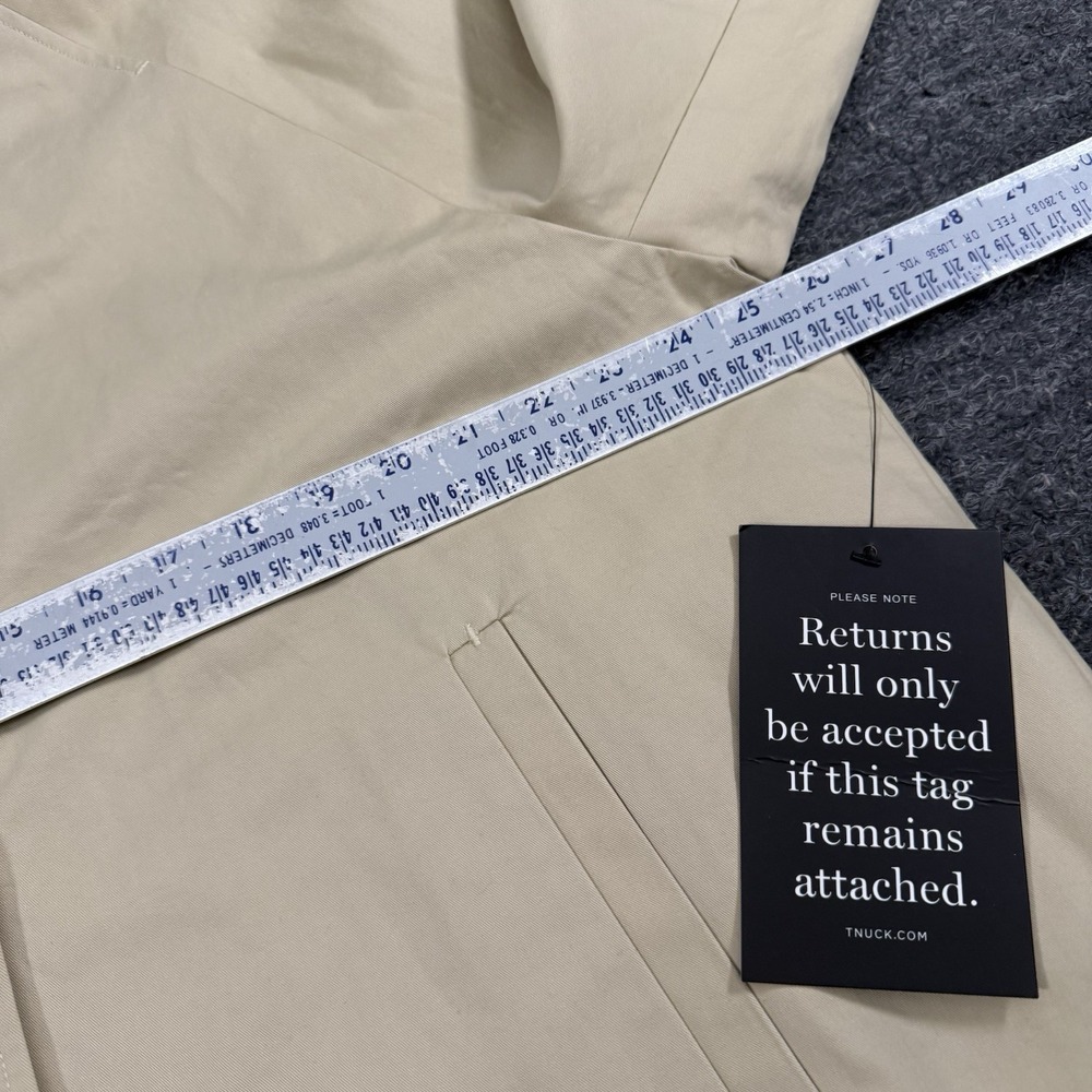 Tuckernuck Khaki Drew Short Trench Coat Women XL Boxy Oversized Button Front NEW - Picture 11 of 15
